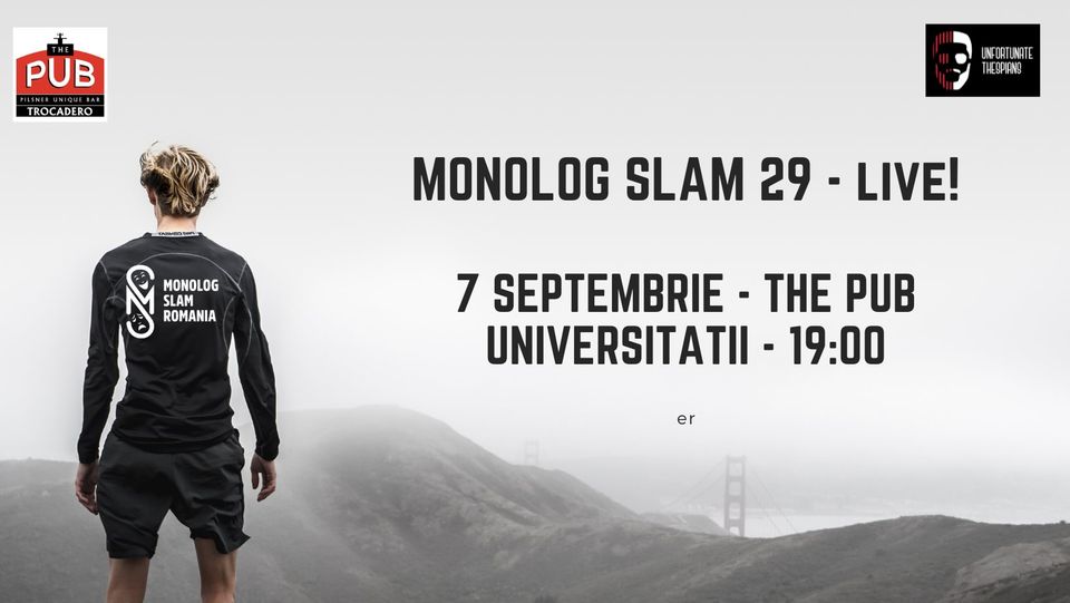 Monolog Slam 29 – LIVE! Concurs de monologuri. Mari actori în juriu. Premii