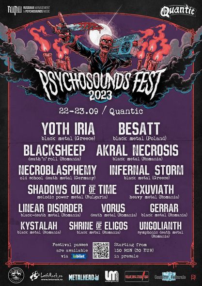 PSYCHOSOUND FEST 2023. Festival de muzică Metal. La Quantic